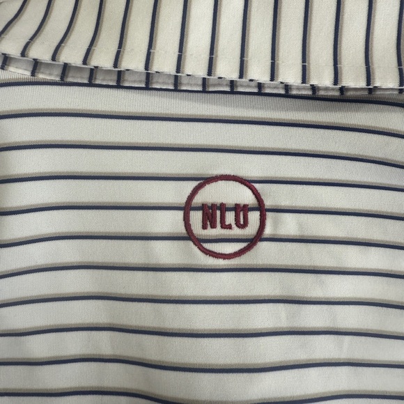 Holderness and Bourne No Laying Up Men's Polo Shirt - black  and White Stripes - Picture 3 of 4